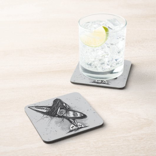 サーフハワイサーファーサマー | ヴィンテージサーファー女子 コースター (右側)