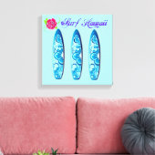 サーフハワイサーフボード キャンバスプリント (インサイチュ (リビング))