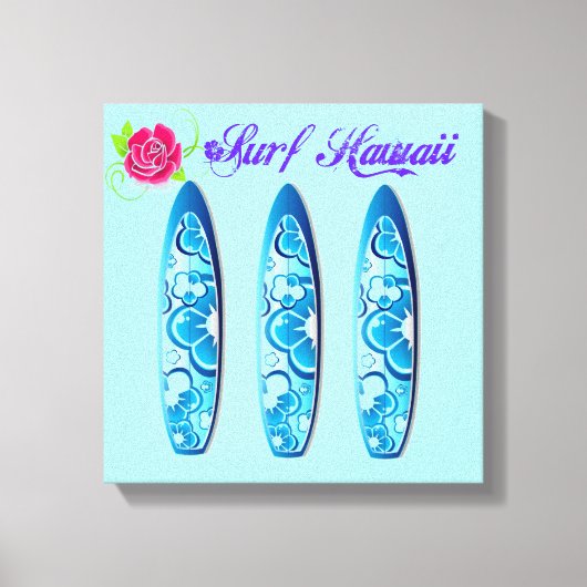 サーフハワイサーフボード キャンバスプリント (正面)