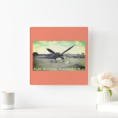 サーフバッシング、サコンネット、RI（ウォーレンズポイント、LC） スクエア壁時計 (ホーム)