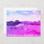 サーフバッシングSakonnet - Little Compton, RI シーズンポストカード (正面/裏面)