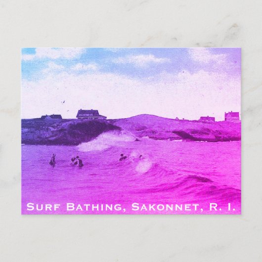 サーフバッシングSakonnet - Little Compton, RI シーズンポストカード (正面)