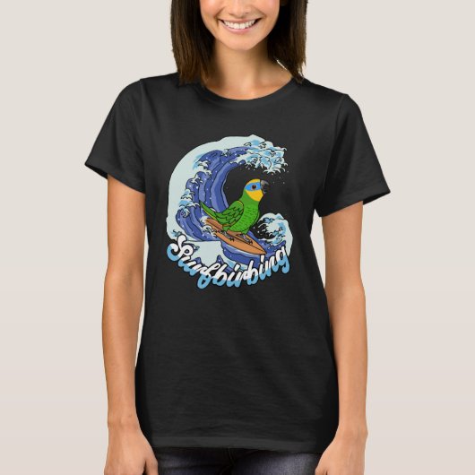 サーフバリーオウムIオレンジの翼アマゾン Tシャツ (正面)