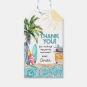 サーフバースデーパーティーメッセージカード ギフトタグ (正面)