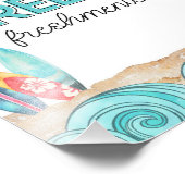 サーフバースデーパーティーリーフフレッシュメンズサイン フォトプリント            (角)