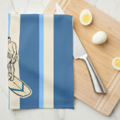 サーフパラオハワイアンストライプのキッチンタオル キッチンタオル (四つ折り)