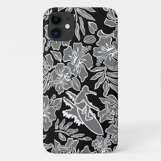 サーフパラオハワイアンハイビスカスサーフィングレイ Case-Mate iPhoneケース (裏面)