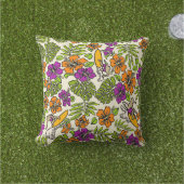 サーフパラオハワイアンハイビスカスサーフィン – バイオレット アウトドアクッション (芝生)