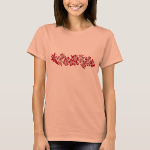 サーフパラオハワイアンハイビスカスバンドティー Tシャツ