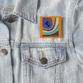 サーフパラダイスサーファーカラフル波 缶バッジ (インサイチュ)