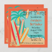 サーフパーティの招待状 招待状 (正面/裏面)