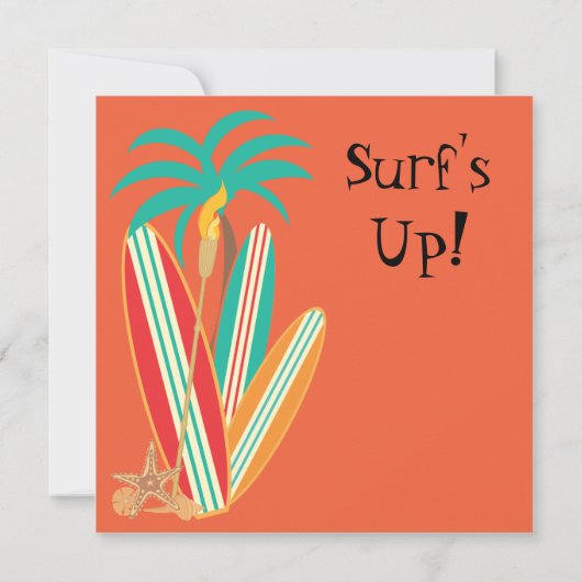 サーフパーティの招待状 招待状 (裏面)