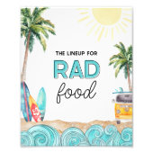 サーフパーティーフードテーブル記号 フォトプリント (正面)