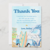 サーフビーチの誕生日パーティーお礼カード 招待状 (正面)