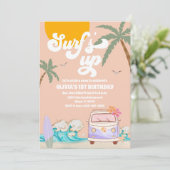 サーフビーチの誕生日招待状 招待状 (スタンド正面)