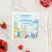 サーフビーチバースデーパーティナプキンス スタンダードカクテルナプキン (インサイチュ)