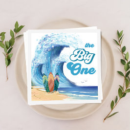 サーフビーチバースデーパーティナプキンス スタンダードカクテルナプキン