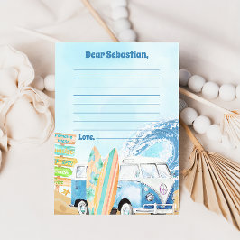 サーフビーチバースデーパーティーサンキューカード 招待状