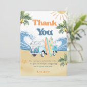 サーフビーチバースデーパーティーサンキューカード 招待状 (スタンド正面)