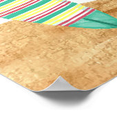 サーフビーチベビーオンボードベビーシャワーウェルカム ポスター (角)