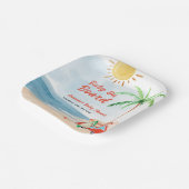 サーフビーチベビーオンボードベビーシャワー ペーパープレート (傾斜あり)