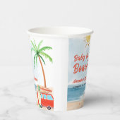 サーフビーチベビーオンボードベビーシャワー 紙コップ (右)
