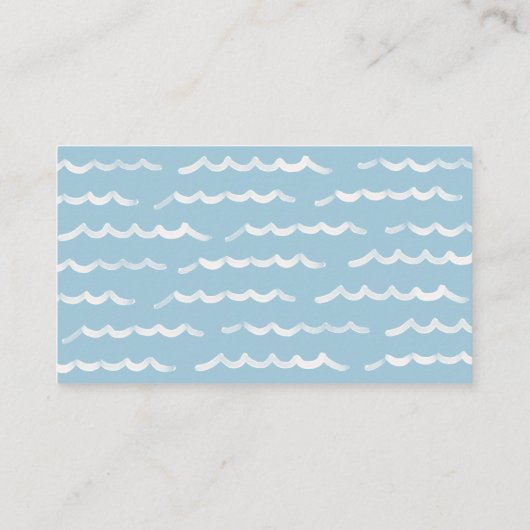 サーフビーチベビーシャワー表示シャワー エンクロージャーカード (裏面)