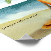 サーフビーチベビーシャワー – ベビーは甘い ポスター (角)