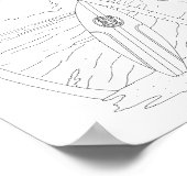 サーフビーチ大人着色ポスター ポスター (角)