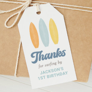 サーフビーチ子供の誕生日パーティー ギフトタグ