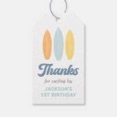 サーフビーチ子供の誕生日パーティー ギフトタグ (正面)