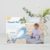 サーフビーチ誕生日パーティーサンキューカード写真 招待状 (スタンド正面)