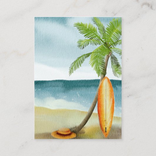 サーフビーチ – ママのお腹の大きさ エンクロージャーカード (裏面)