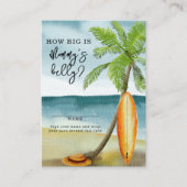 サーフビーチ – ママのお腹の大きさ エンクロージャーカード (正面)
