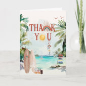 サーフビーチ | Boho Summerサンキューカード サンキューカード (正面)