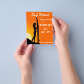 サーフフェスティバルまたはコンペティションフライヤー チラシ (手)