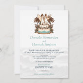 サーフブライドの結婚式招待状 招待状 (正面)