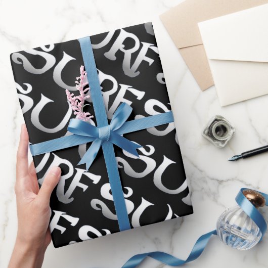 サーフブラックの傾斜した光沢ラッピング紙 ラッピングペーパー (ギフト)