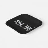 サーフブラックスクエア紙プレート ペーパープレート (傾斜あり)