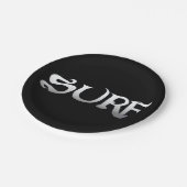 サーフブラック紙プレート ペーパープレート (アングル)