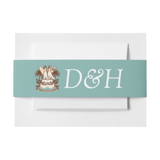 サーフブリデ結婚ス 招待状ベリーバンド (正面例)