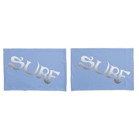サーフブルーの傾斜した標準ピローケース2面ペア 枕カバー (フロントセット)