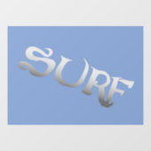 サーフブルーの傾斜シースルーウィンドウがバックスティックを引っ張る ウィンドウサイン (シート)