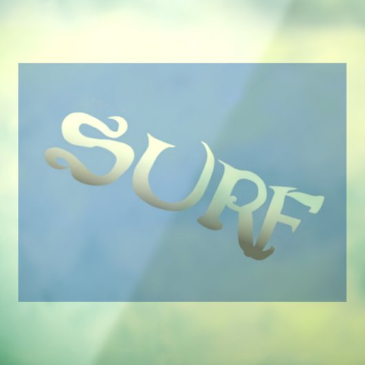 サーフブルーの傾斜シースルーウィンドウがバックスティックを引っ張る ウィンドウサイン (シート3)