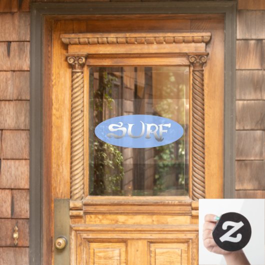 サーフブルー楕円形の不透明な窓がフロントスティックを取り付ける ウィンドウサイン (ホームデコレーション)