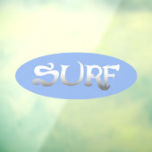 サーフブルー楕円形の不透明な窓がフロントスティックを取り付ける ウィンドウサイン (シート3)