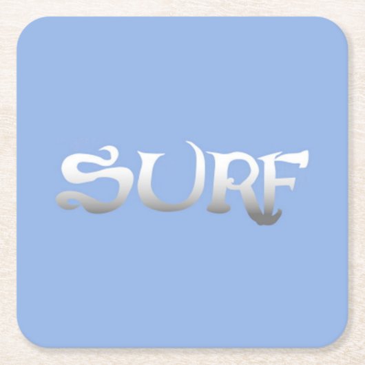 サーフブルー紙コースター スクエアペーパーコースター (正面)