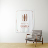 サーフベイビーシャワーのウェルカムサイン タペストリー (インサイチュ)