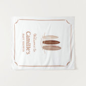 サーフベイビーシャワーのウェルカムサイン タペストリー (正面(横))