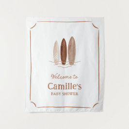 サーフベイビーシャワーのウェルカムサイン タペストリー